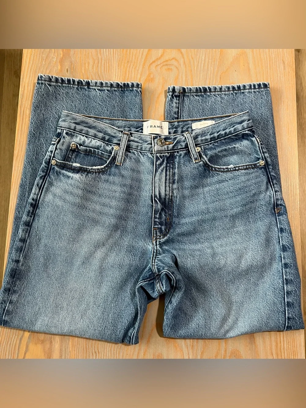 FRAME “the hang” jeans in color Seattle size 27 - Picture 4 of 11